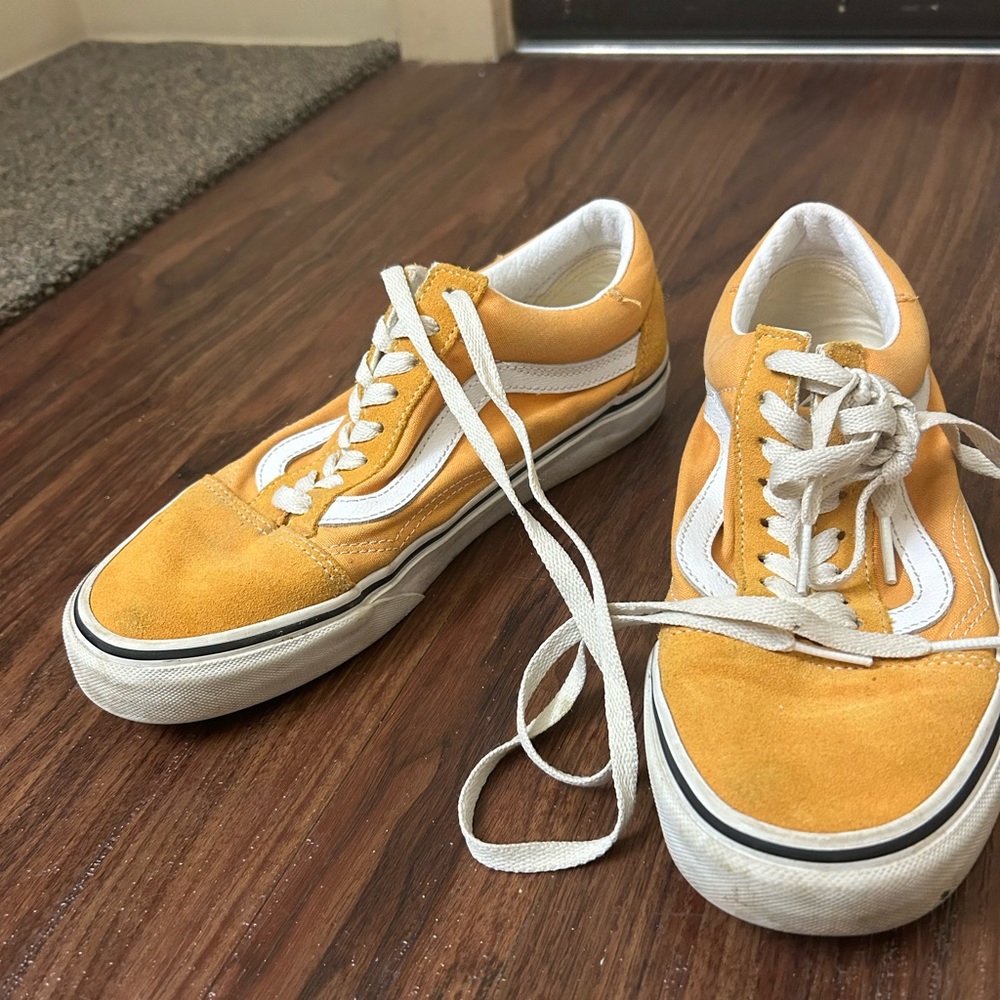 low top yellow vans women’s